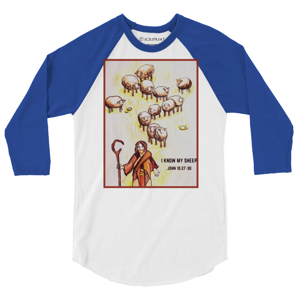 I Know My Sheep Men's 3/4 Sleeve Raglan Shirt