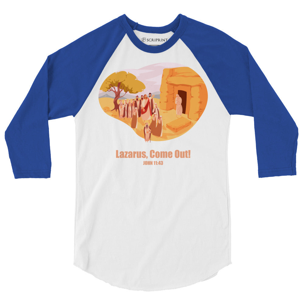 Lazarus, Come Out! Men's 3/4 Sleeve Raglan Shirt