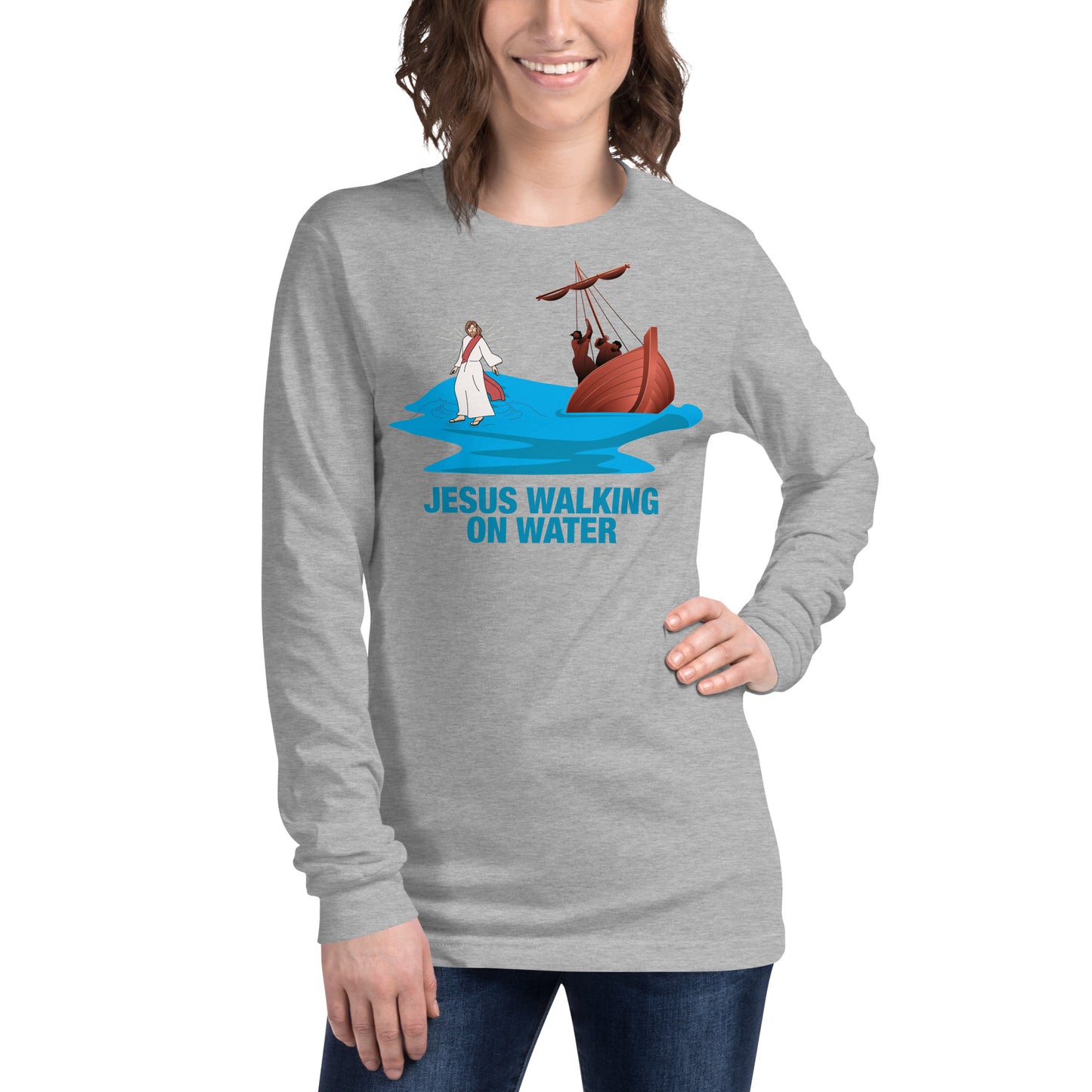 Jesus Walking on Water Women's Long Sleeve Tee