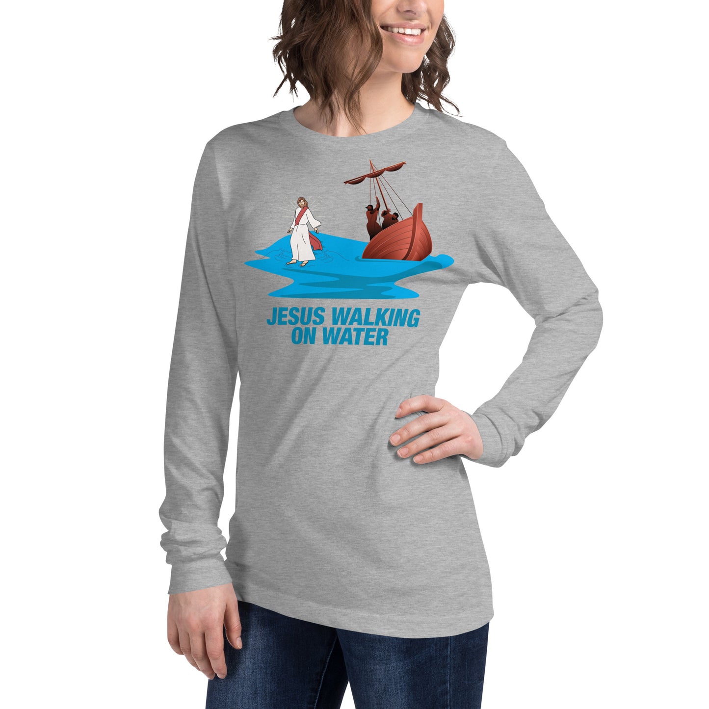 Jesus Walking on Water Women's Long Sleeve Tee