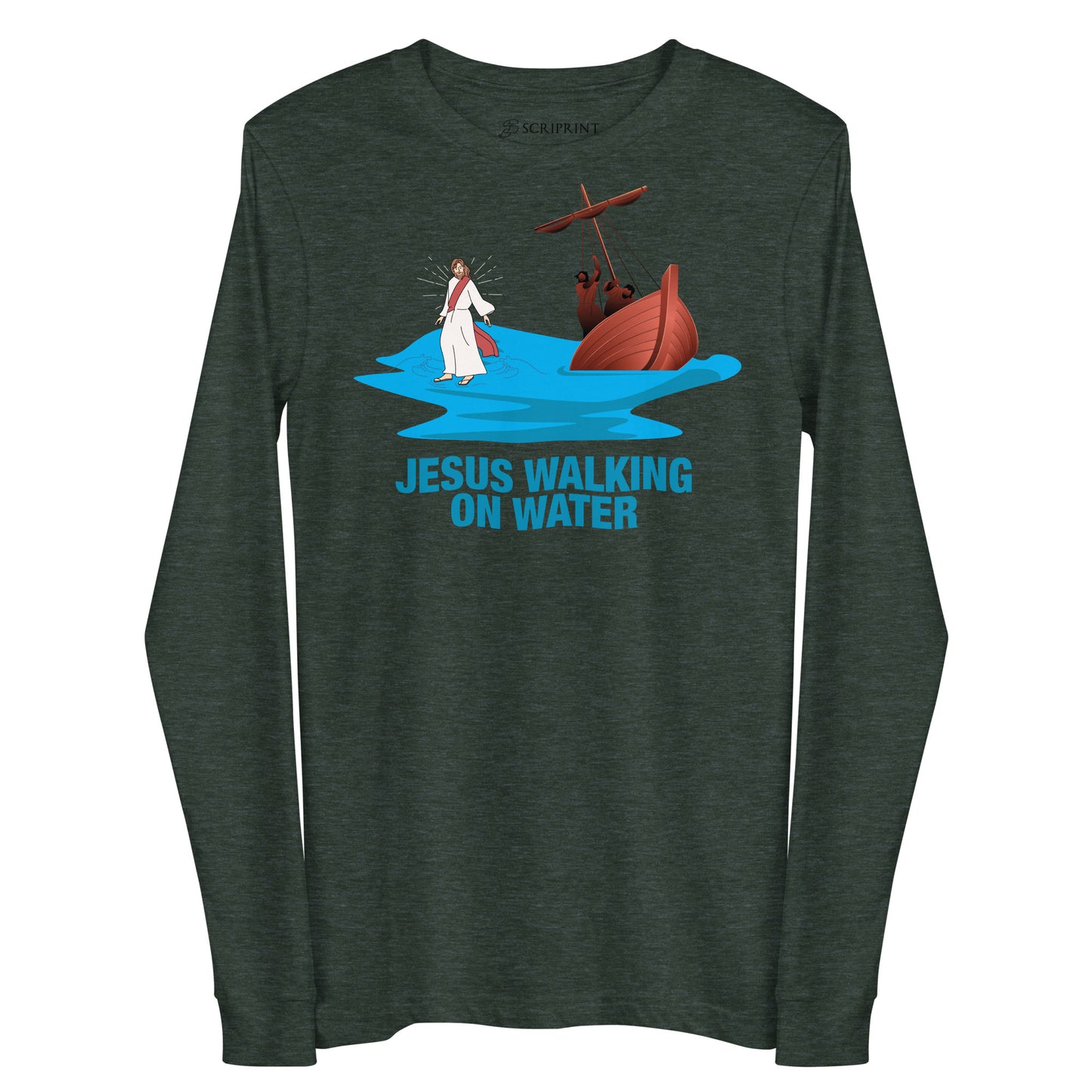 Jesus Walking on Water Women's Long Sleeve Tee