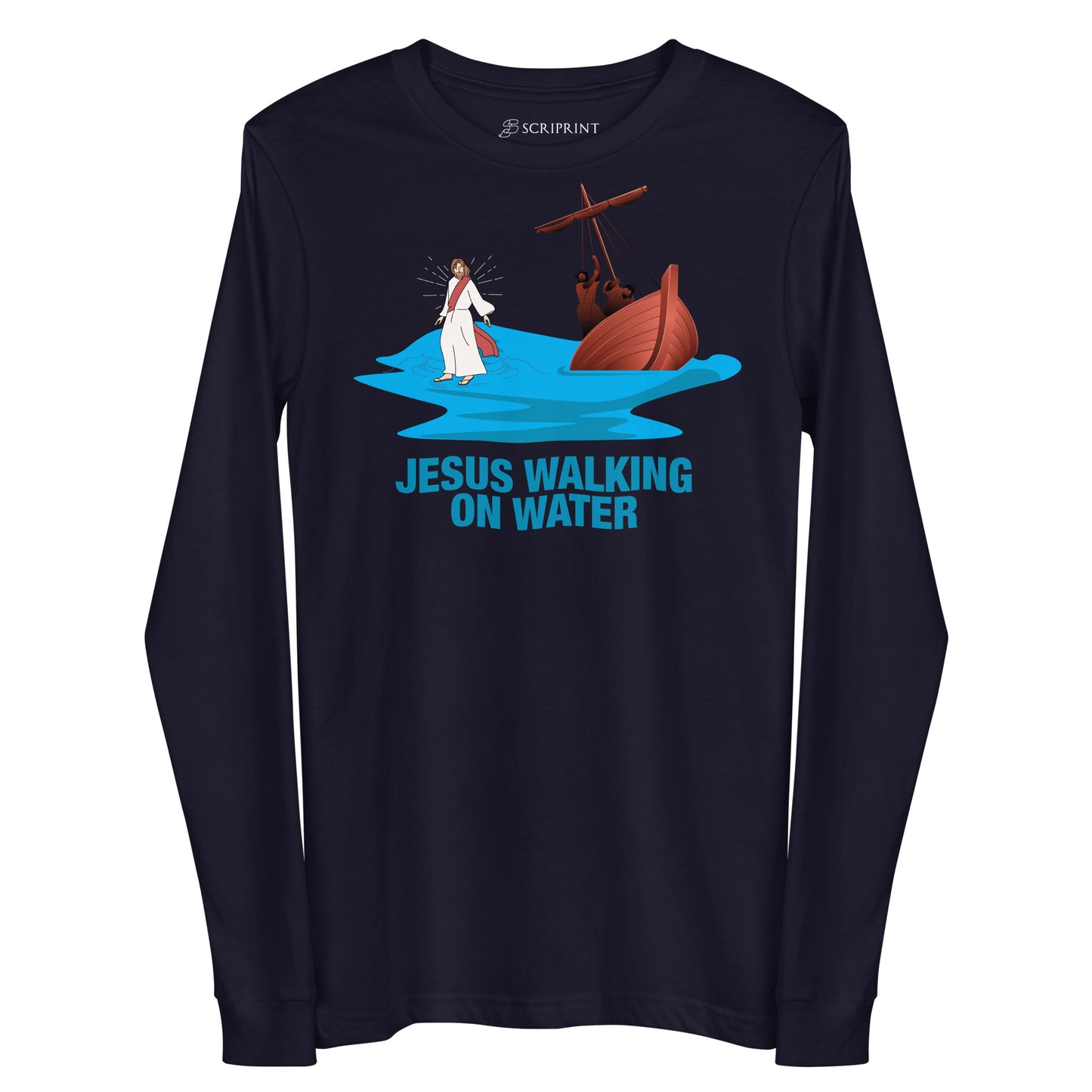 Jesus Walking on Water Women's Long Sleeve Tee