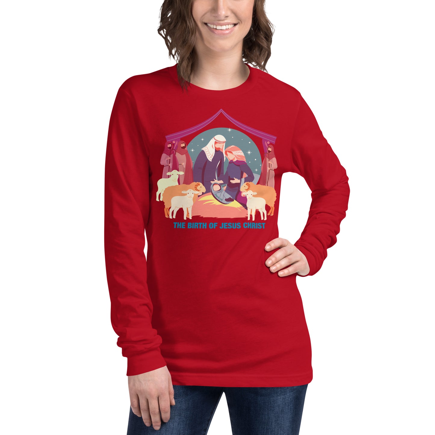 The Birth of Jesus Christ Women's Long Sleeve Tee