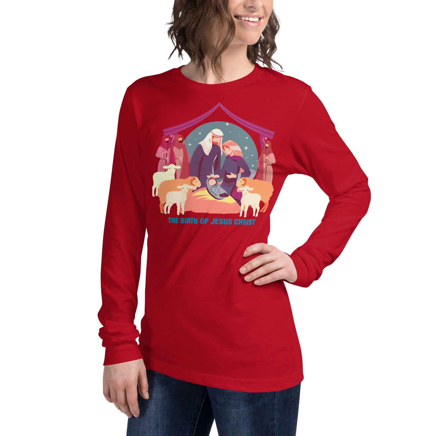 The Birth of Jesus Christ Women's Long Sleeve Tee