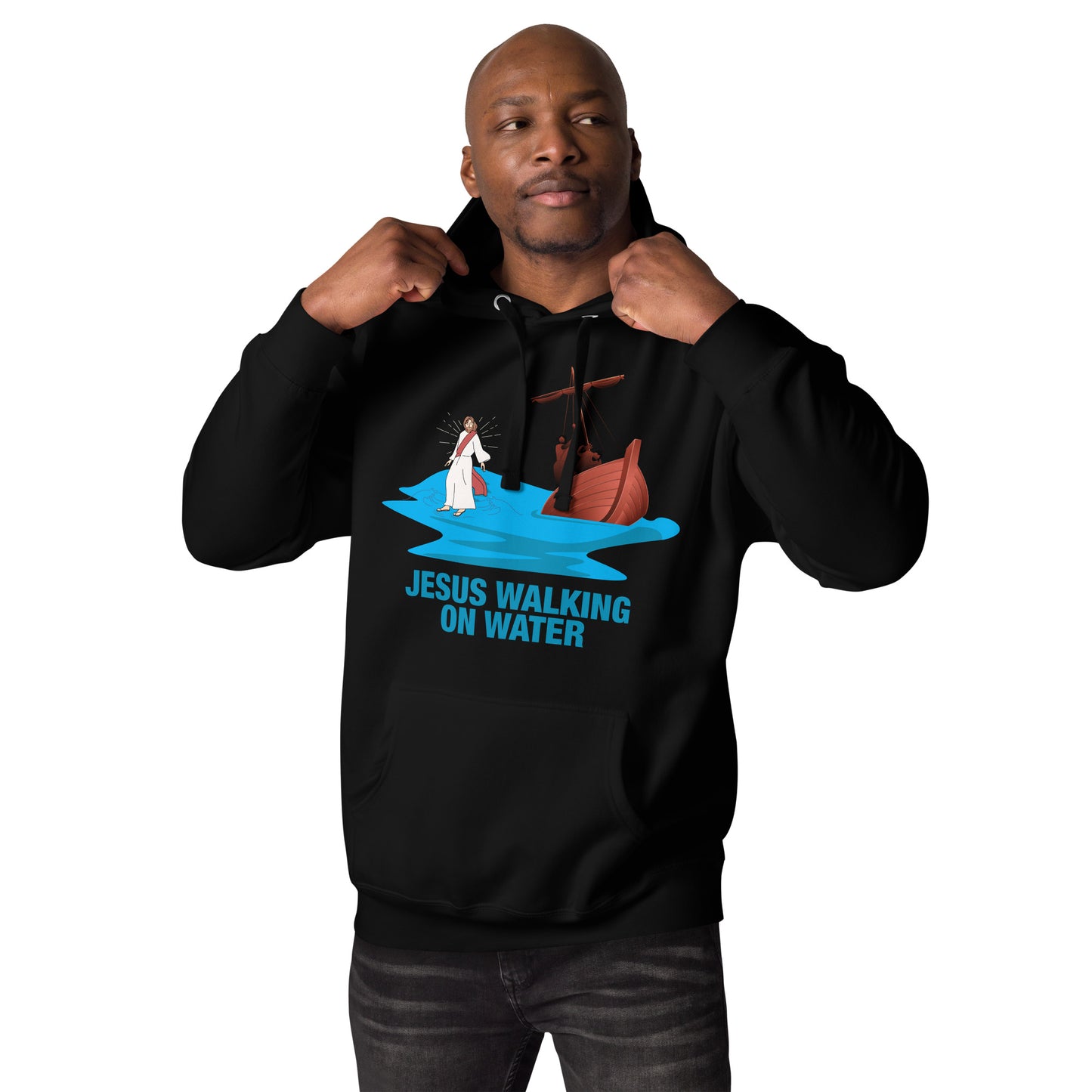 Jesus Walking on Water Men's Hoodie
