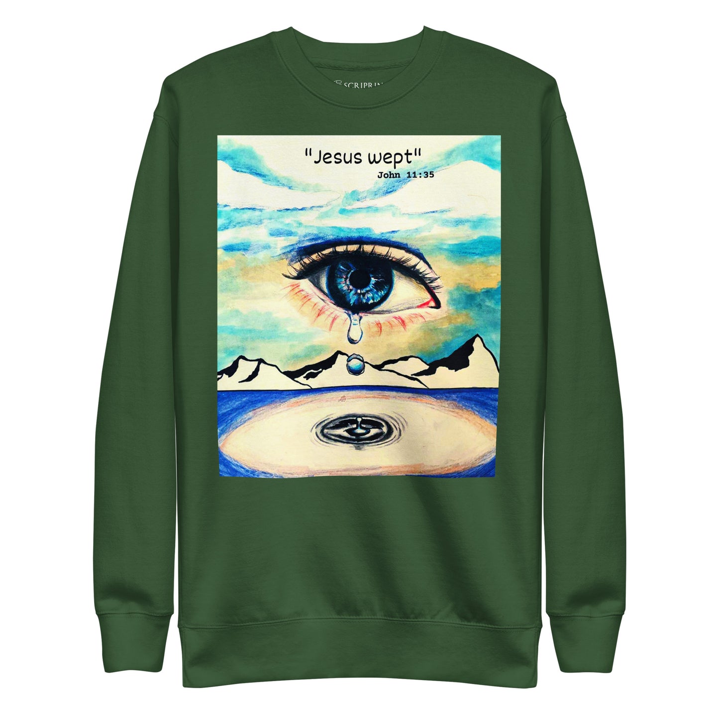 Jesus Wept Men's Premium Sweatshirt
