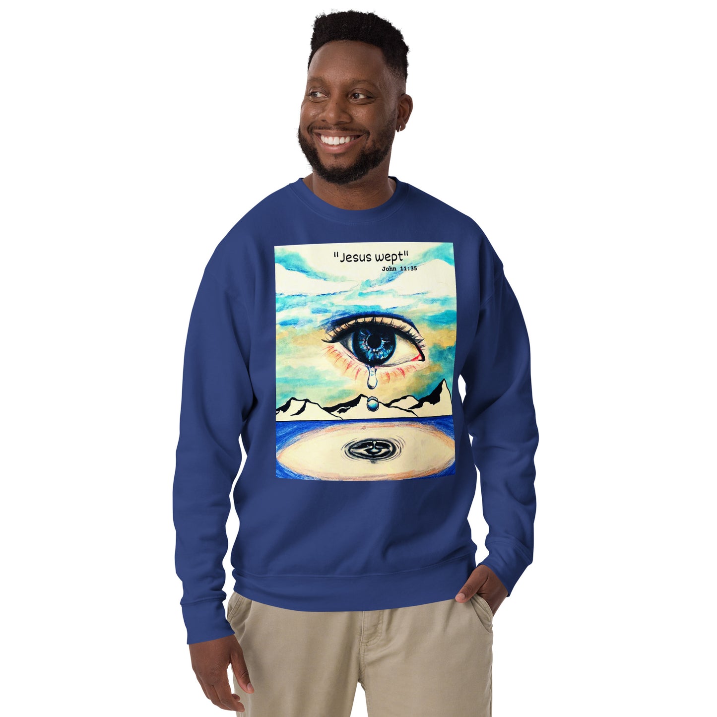 Jesus Wept Men's Premium Sweatshirt