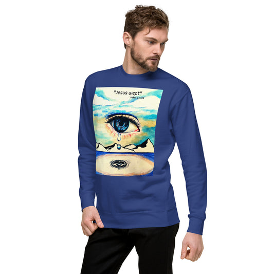 Jesus Wept Men's Premium Sweatshirt