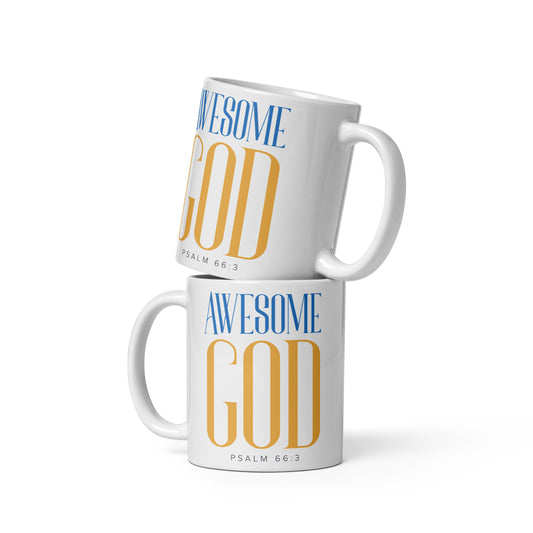 Awesome God White Glossy Mug