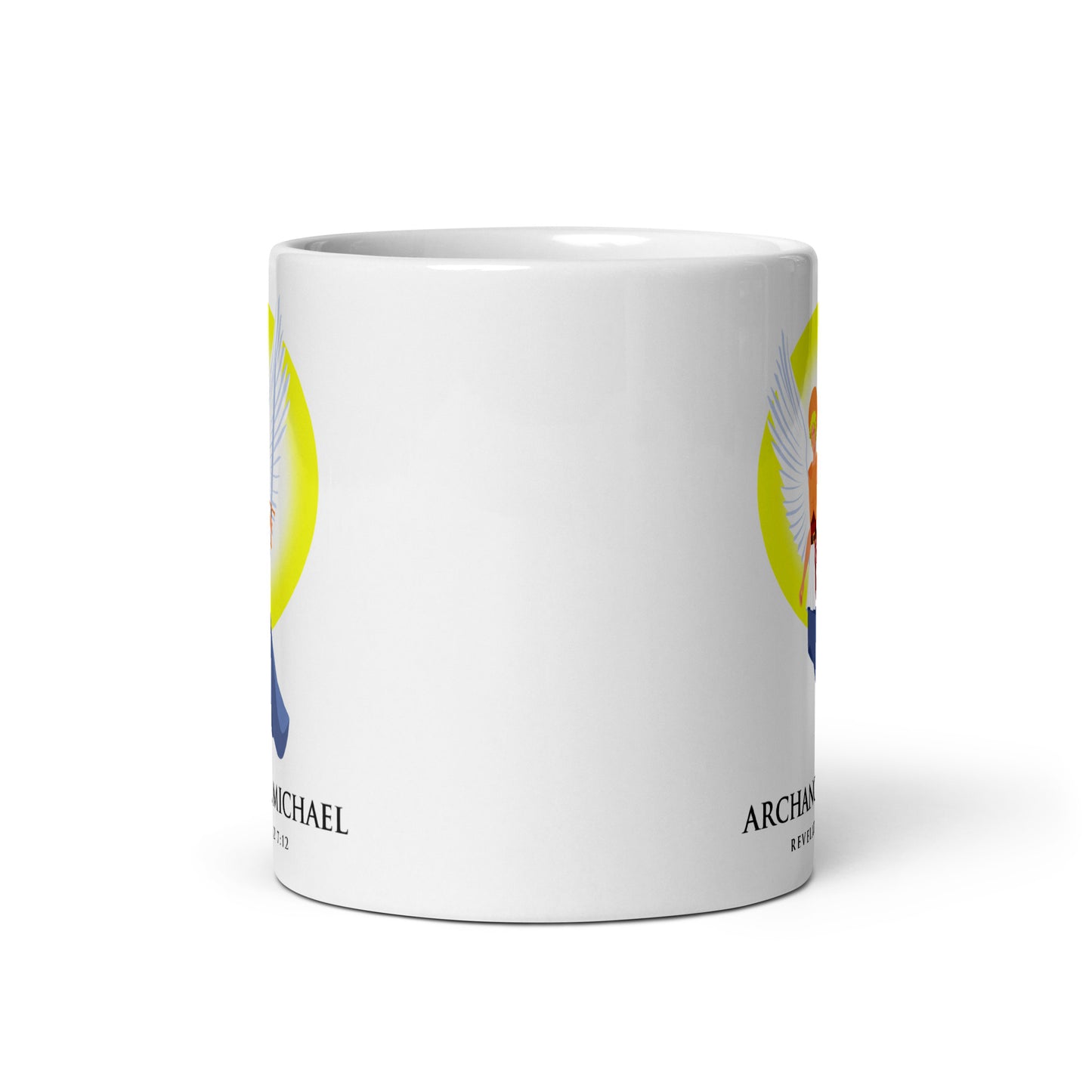 Archangel Michael White Glossy Mug