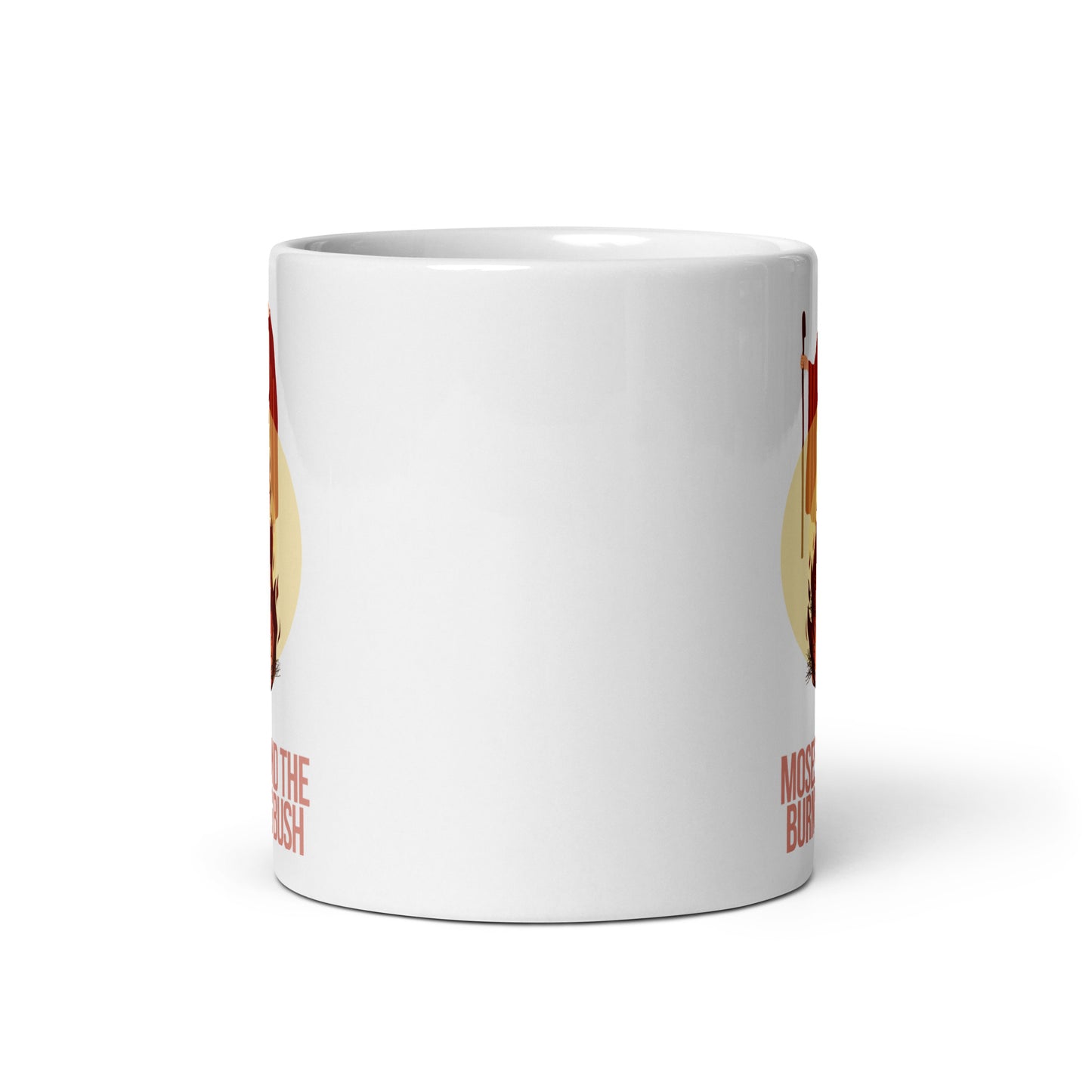 Moses and the Burning Bush White Glossy Mug