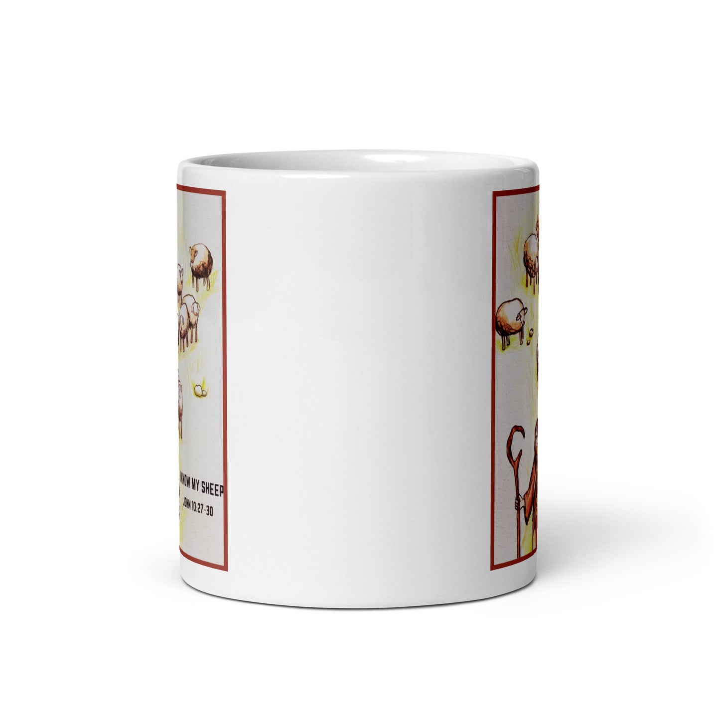 I Know My Sheep White Glossy Mug