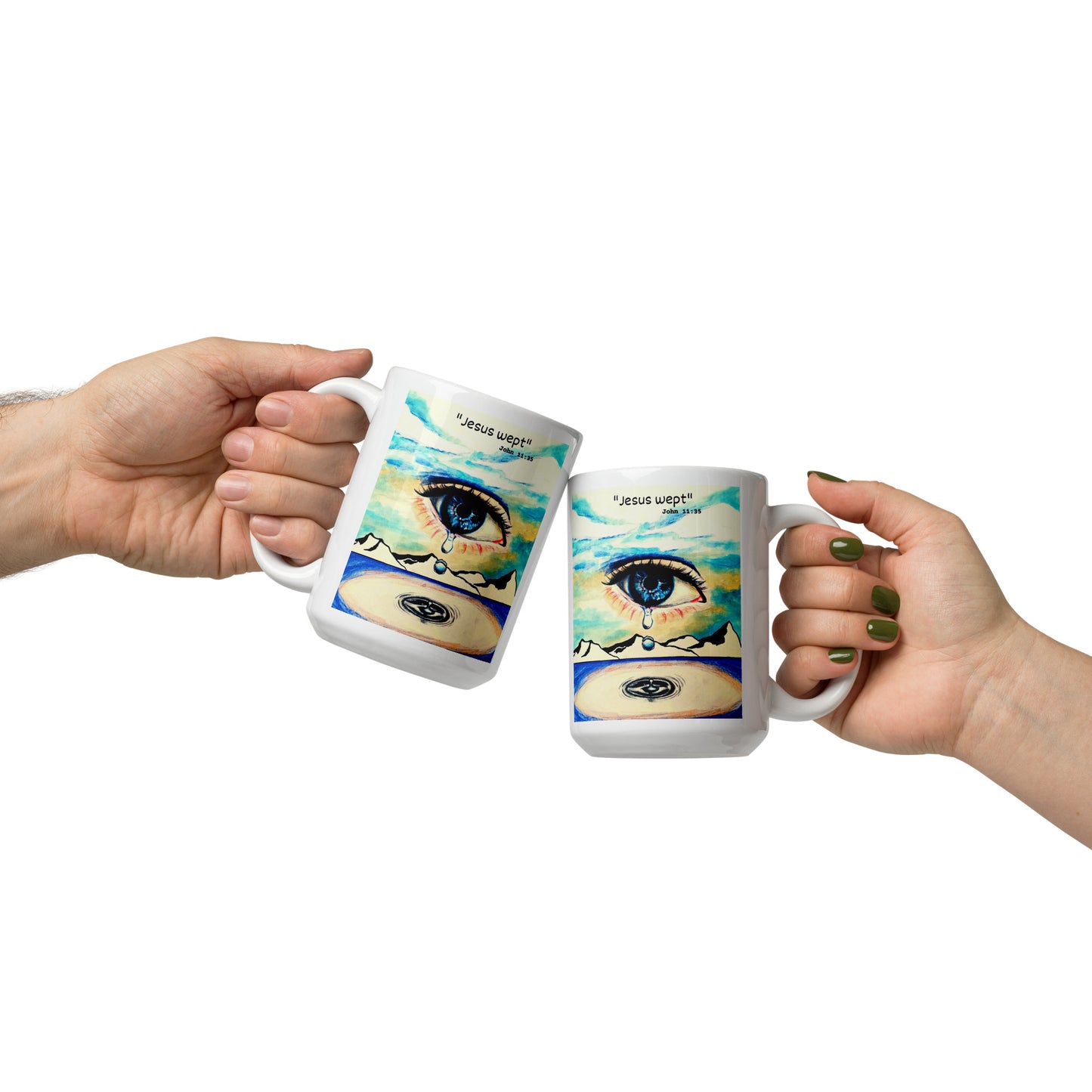 Jesus Wept White Glossy Mug