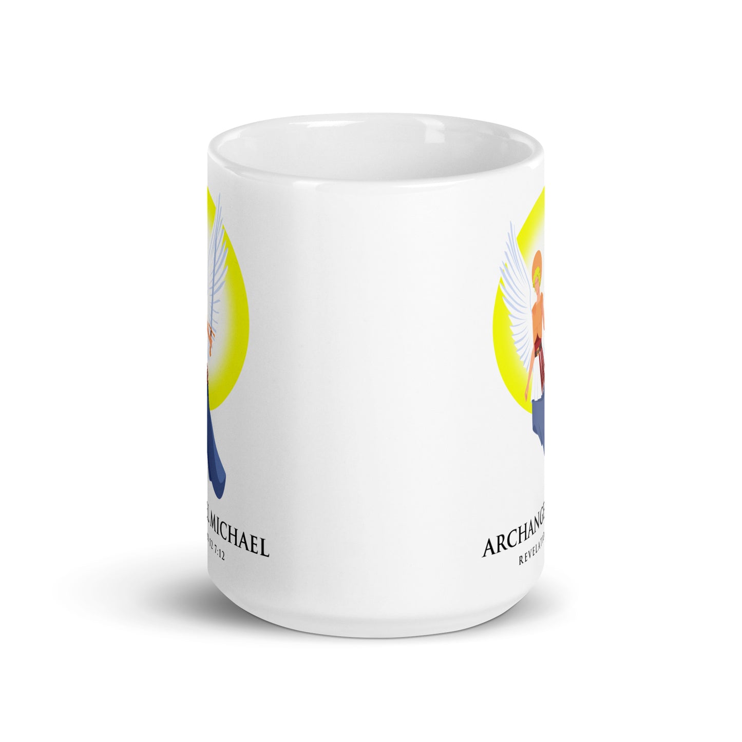 Archangel Michael White Glossy Mug