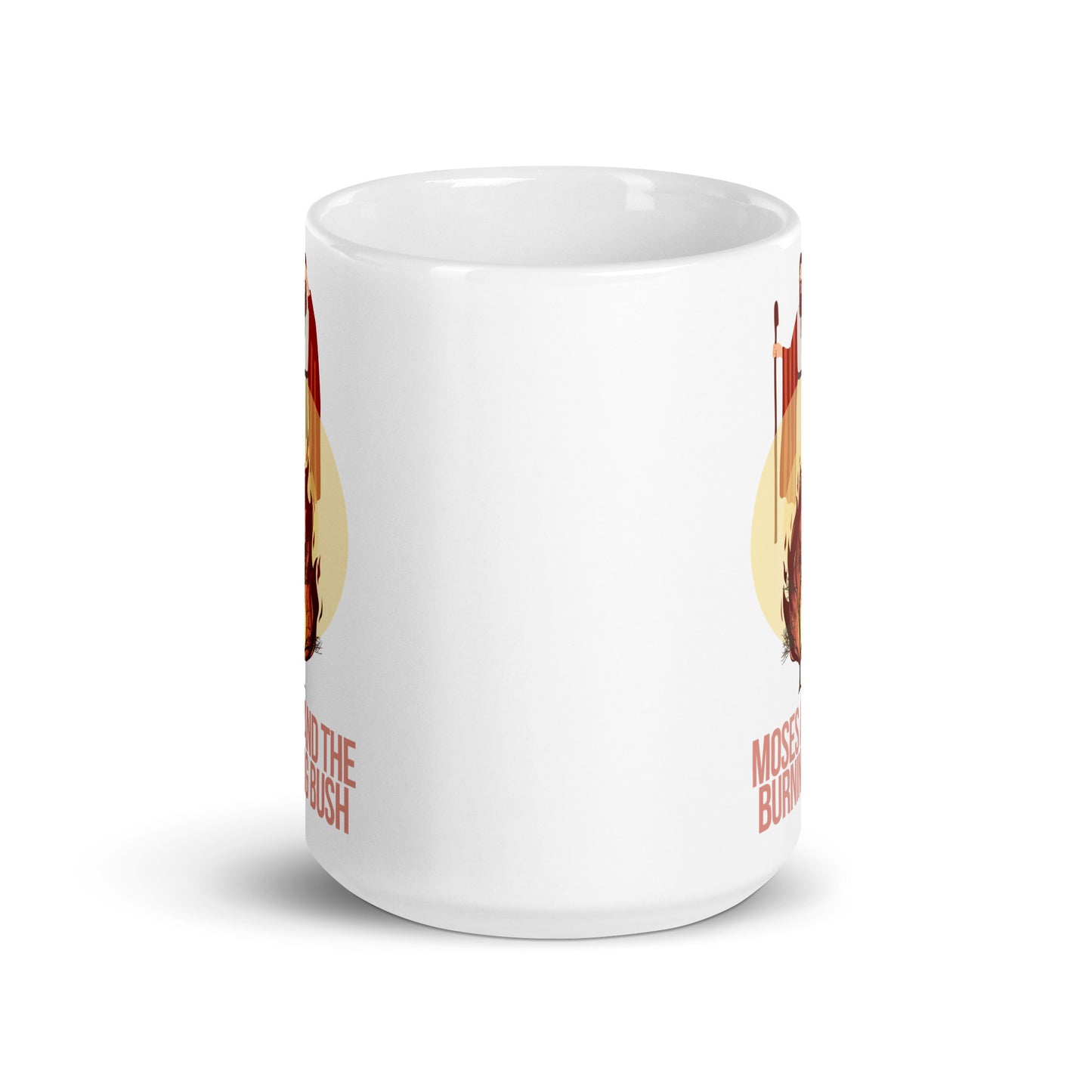 Moses and the Burning Bush White Glossy Mug