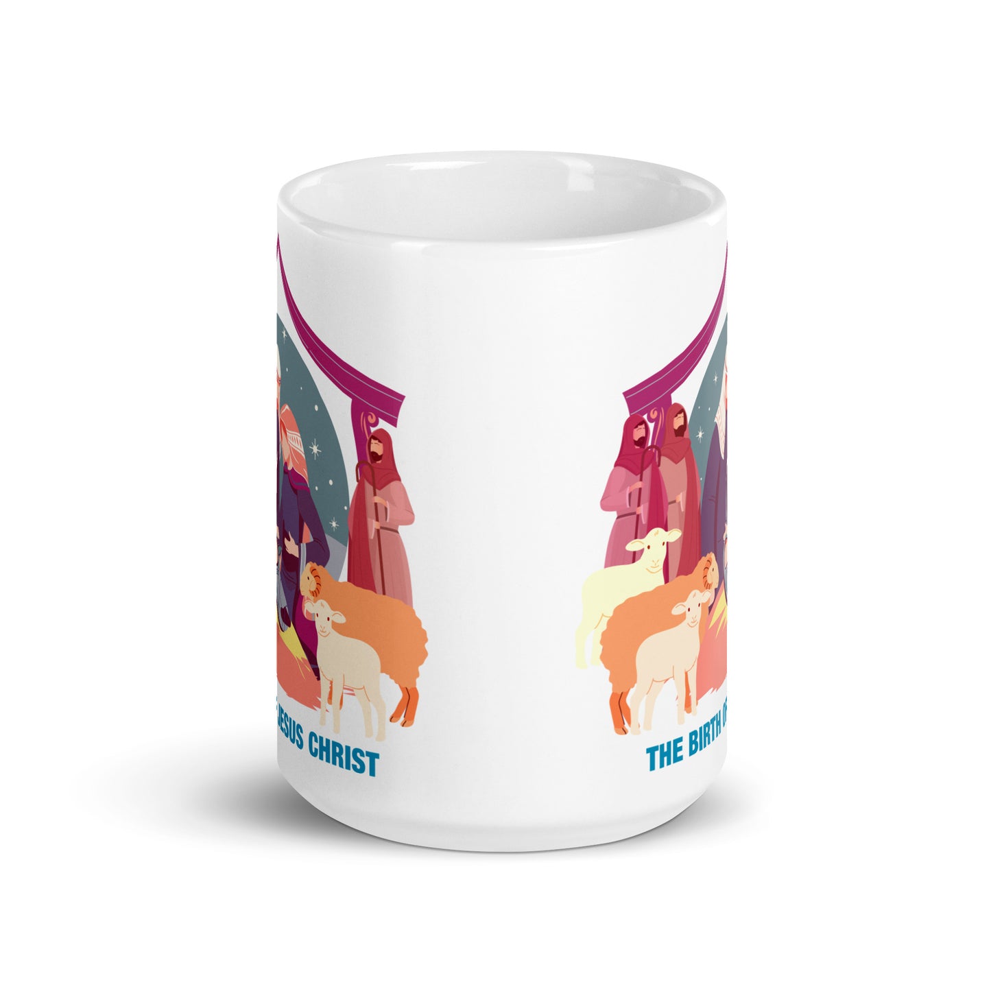 The Birth of Jesus Christ White Glossy Mug