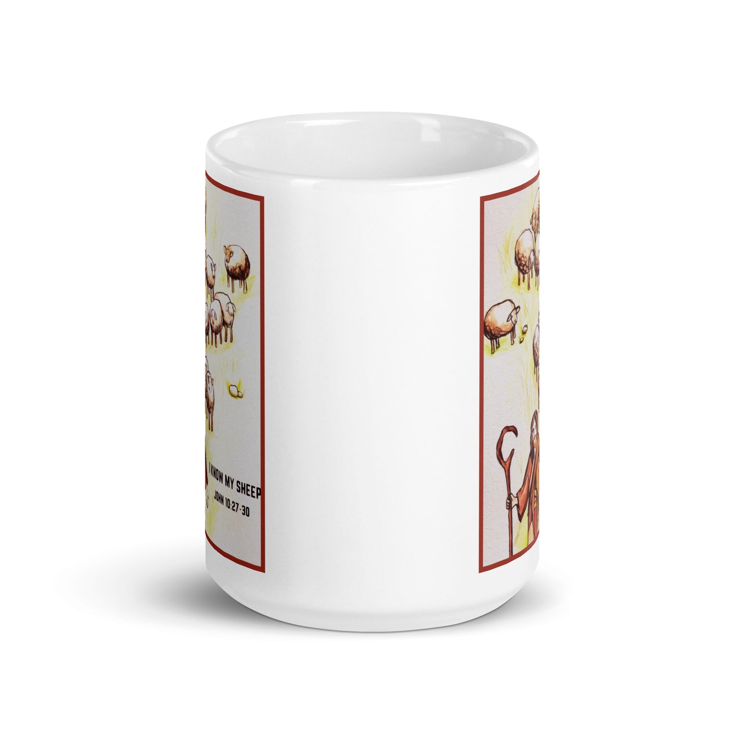 I Know My Sheep White Glossy Mug