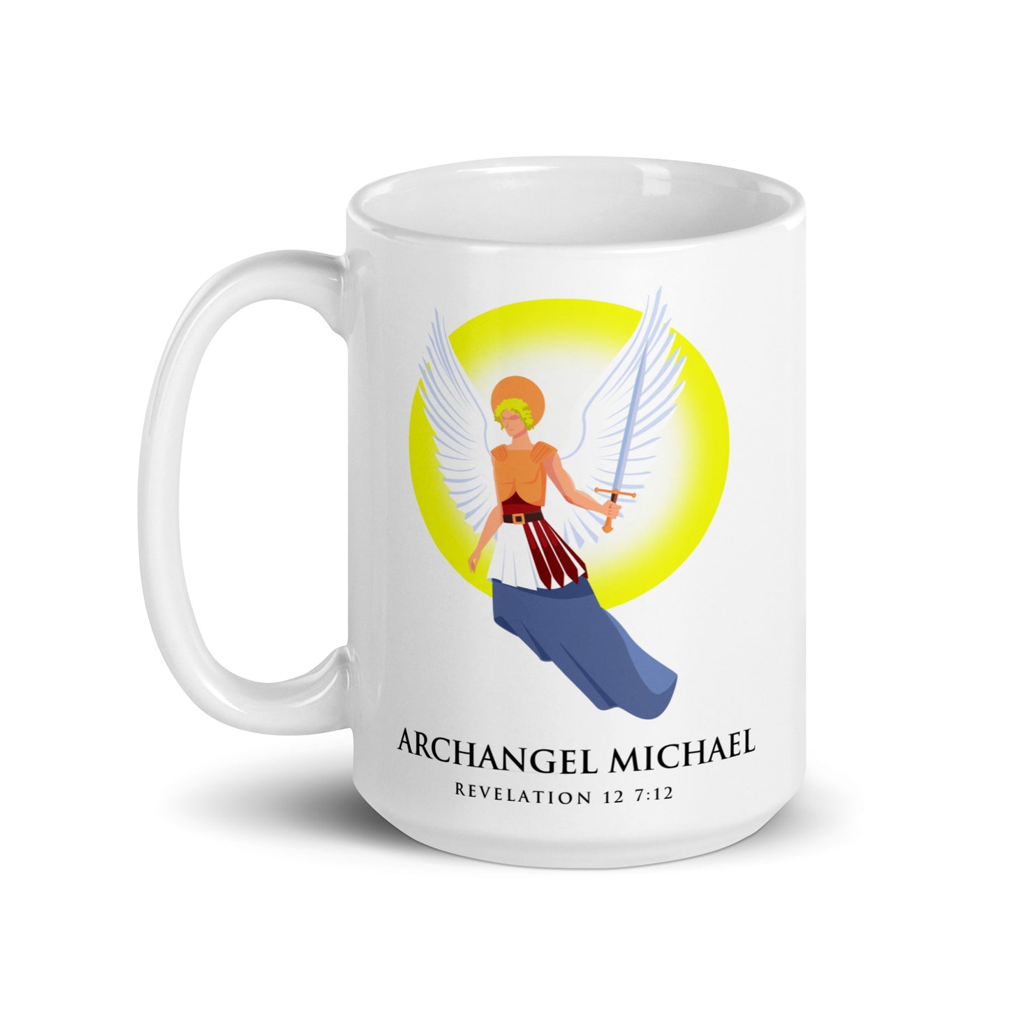 Archangel Michael White Glossy Mug