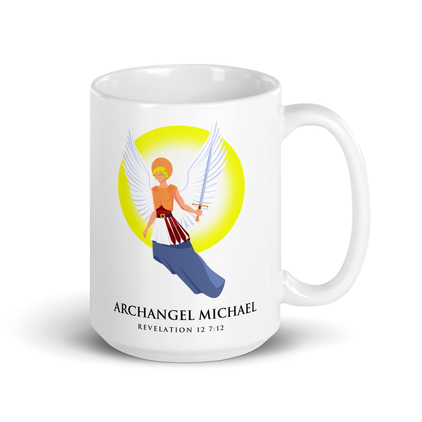 Archangel Michael White Glossy Mug