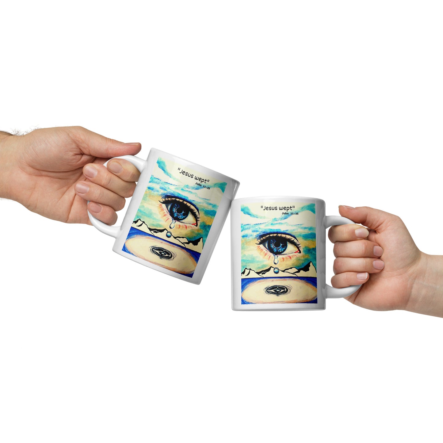 Jesus Wept White Glossy Mug