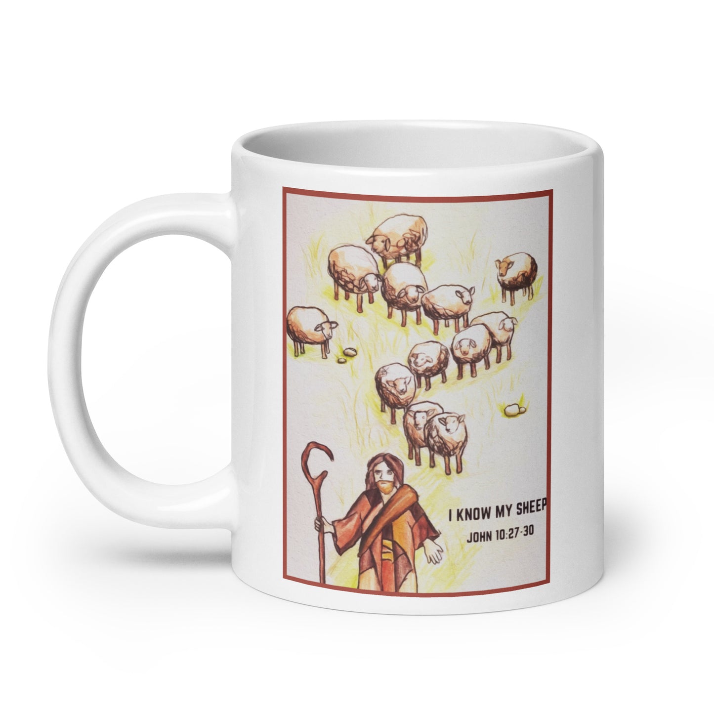 I Know My Sheep White Glossy Mug