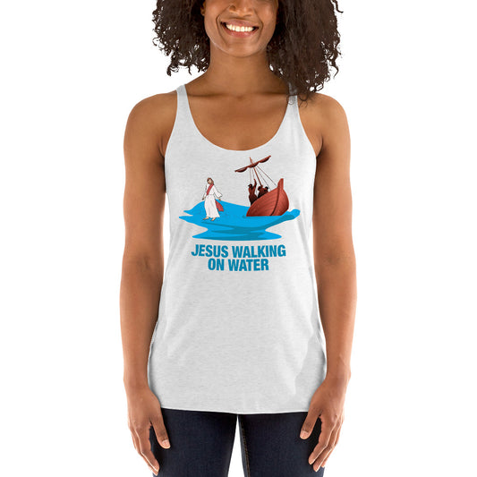 Jesus Walking on Water Women's Racerback Tank