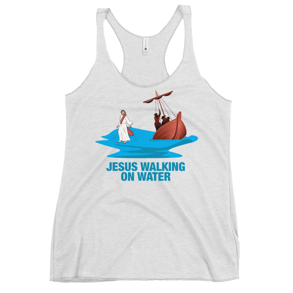 Jesus Walking on Water Women's Racerback Tank