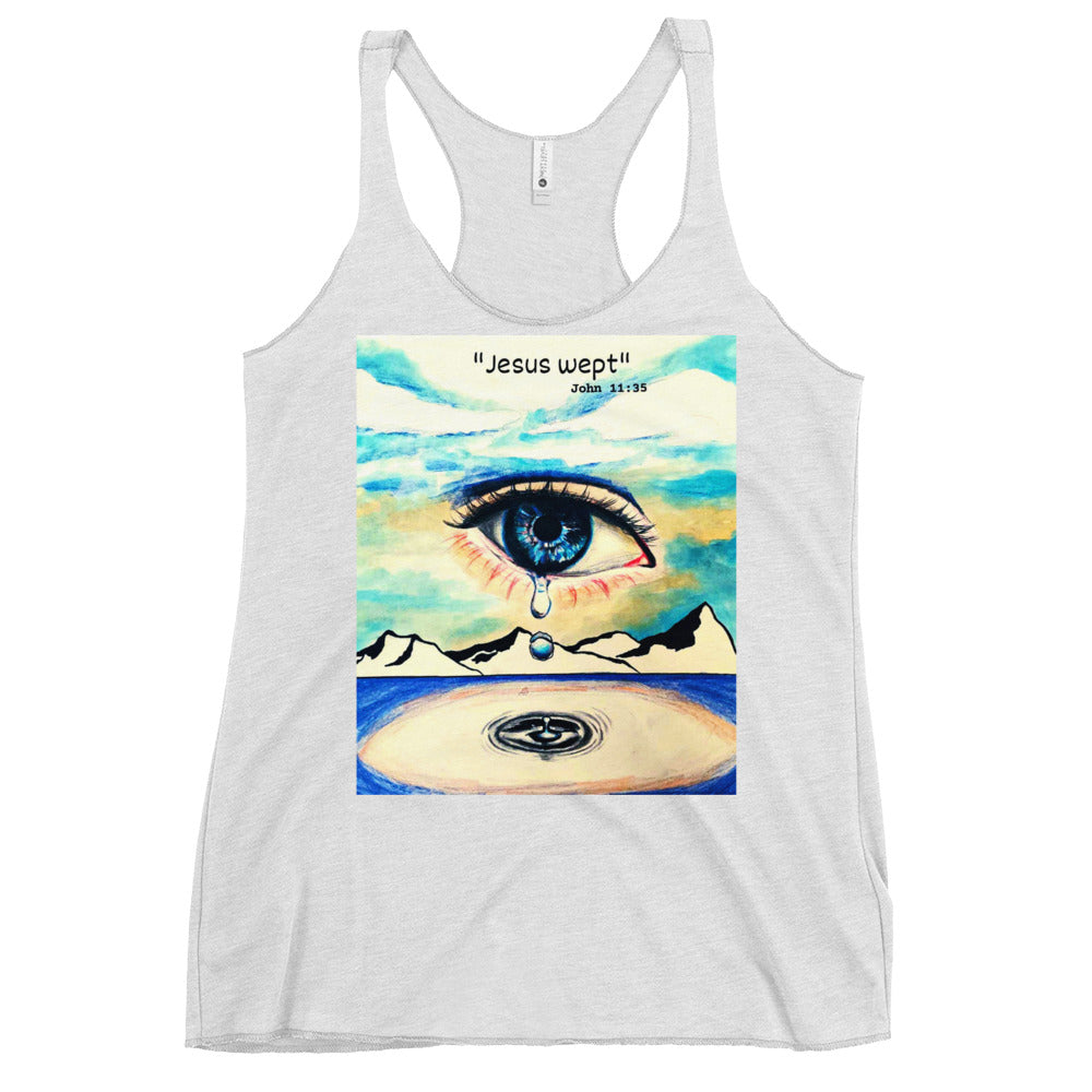 Jesus Wept Women's Racerback Tank