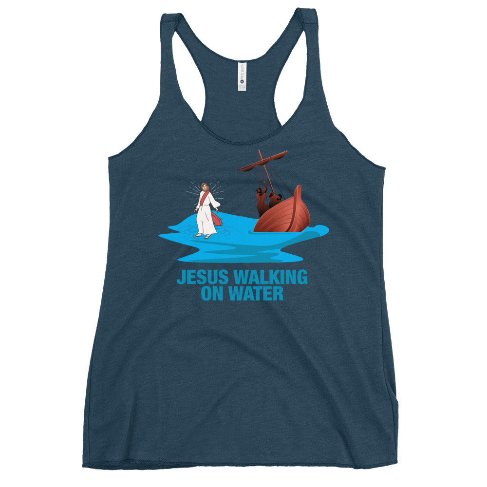 Jesus Walking on Water Women's Racerback Tank