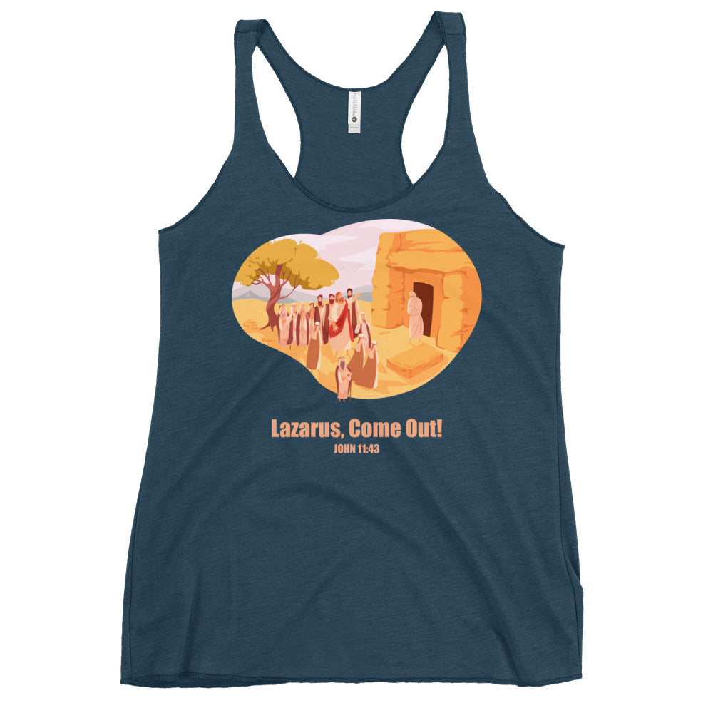 Lazarus, Come Out! Women's Racerback Tank