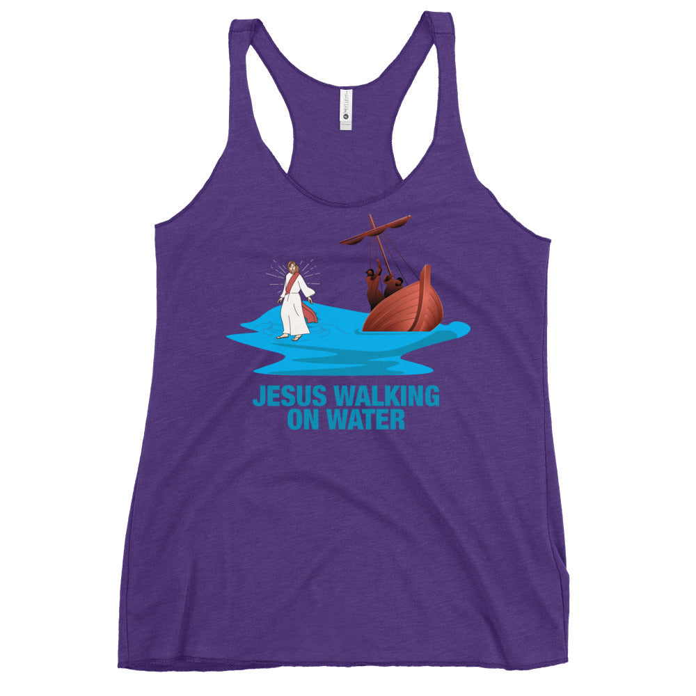 Jesus Walking on Water Women's Racerback Tank