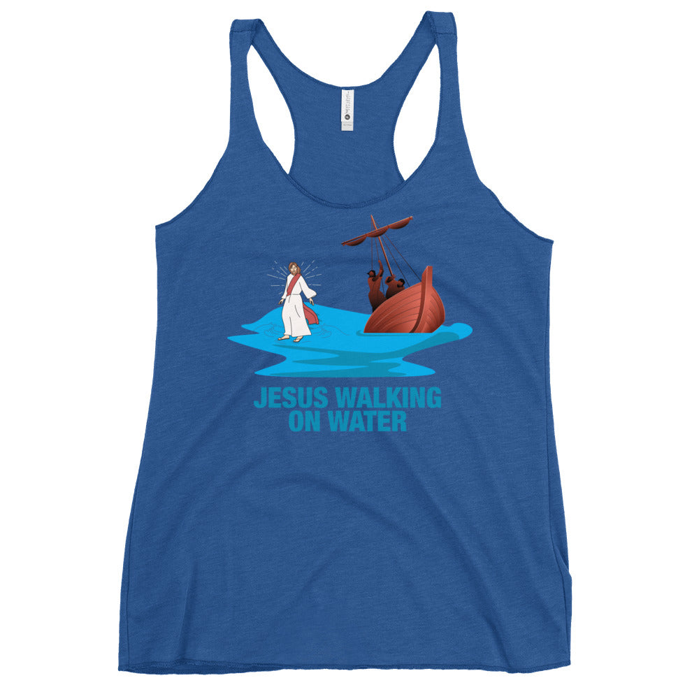 Jesus Walking on Water Women's Racerback Tank
