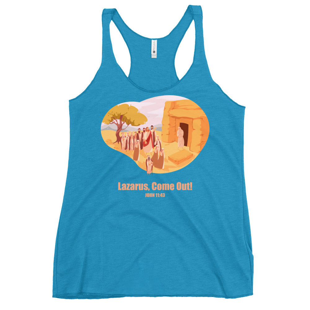 Lazarus, Come Out! Women's Racerback Tank