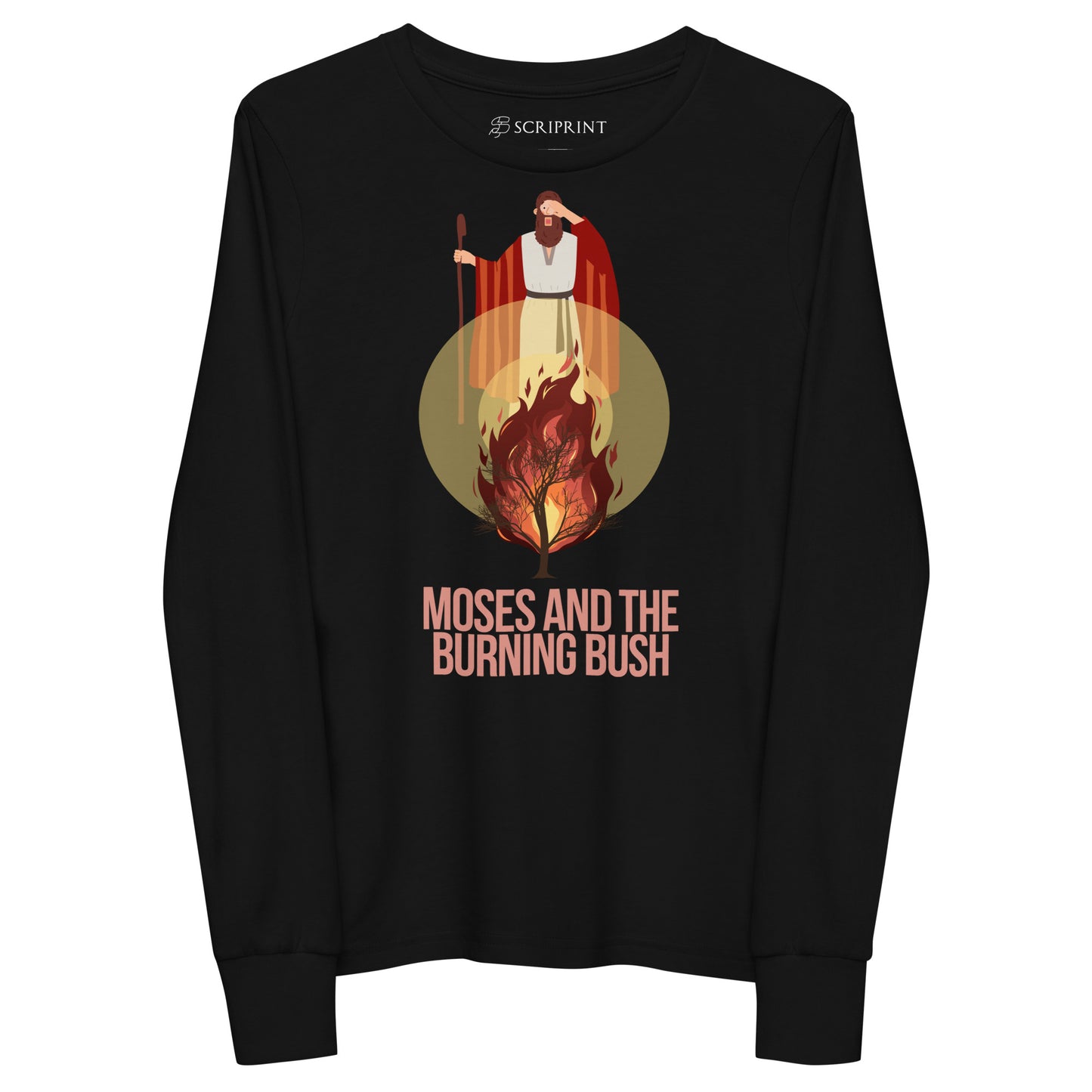 Moses and the Burning Bush Youth Long Sleeve Tee