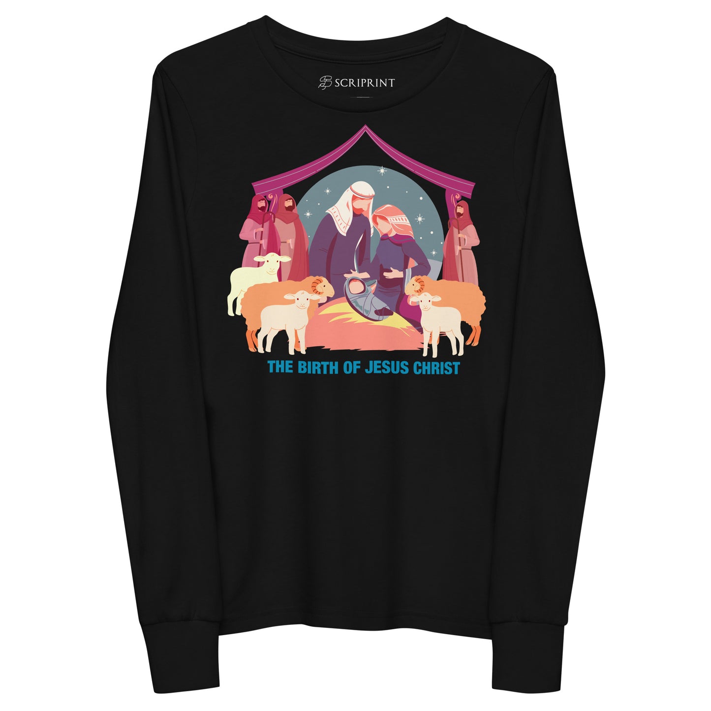 The Birth of Jesus Christ Youth Long Sleeve Tee