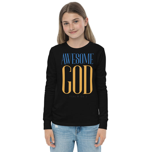 Awesome God Youth Long Sleeve Tee