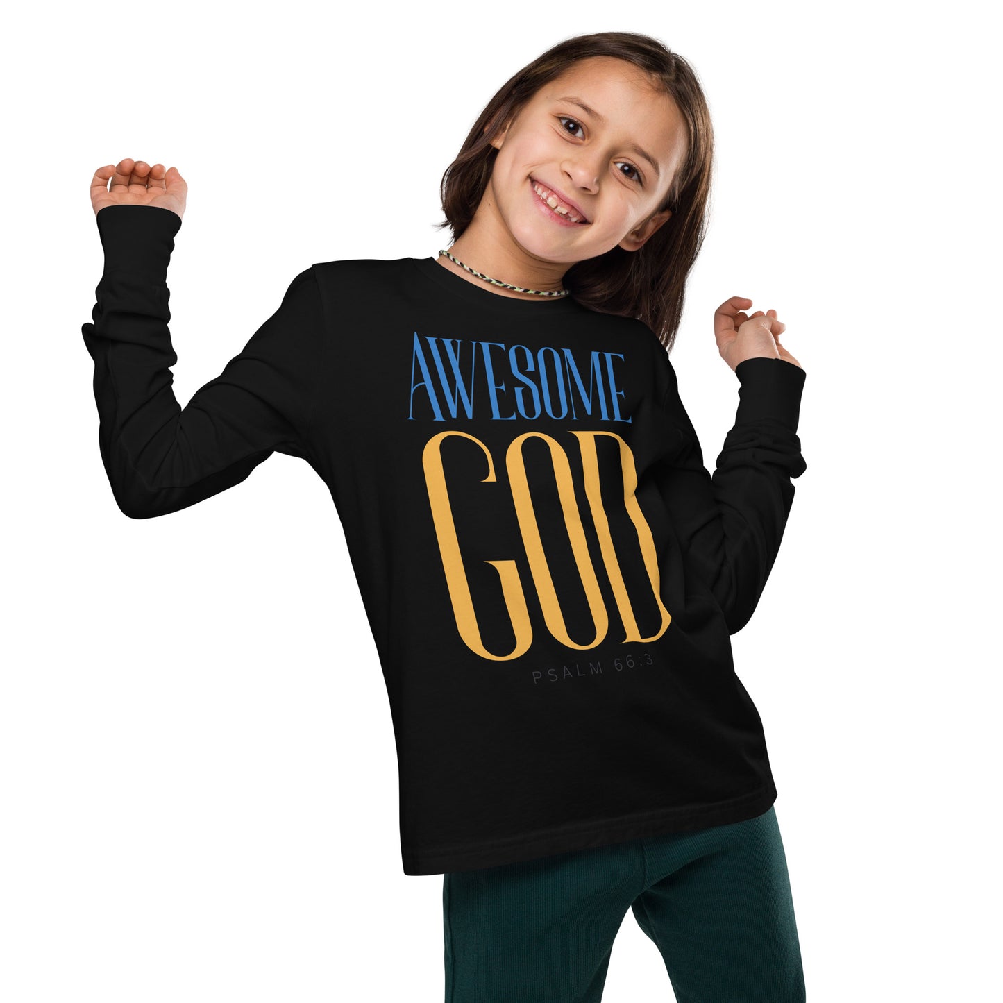 Awesome God Youth Long Sleeve Tee
