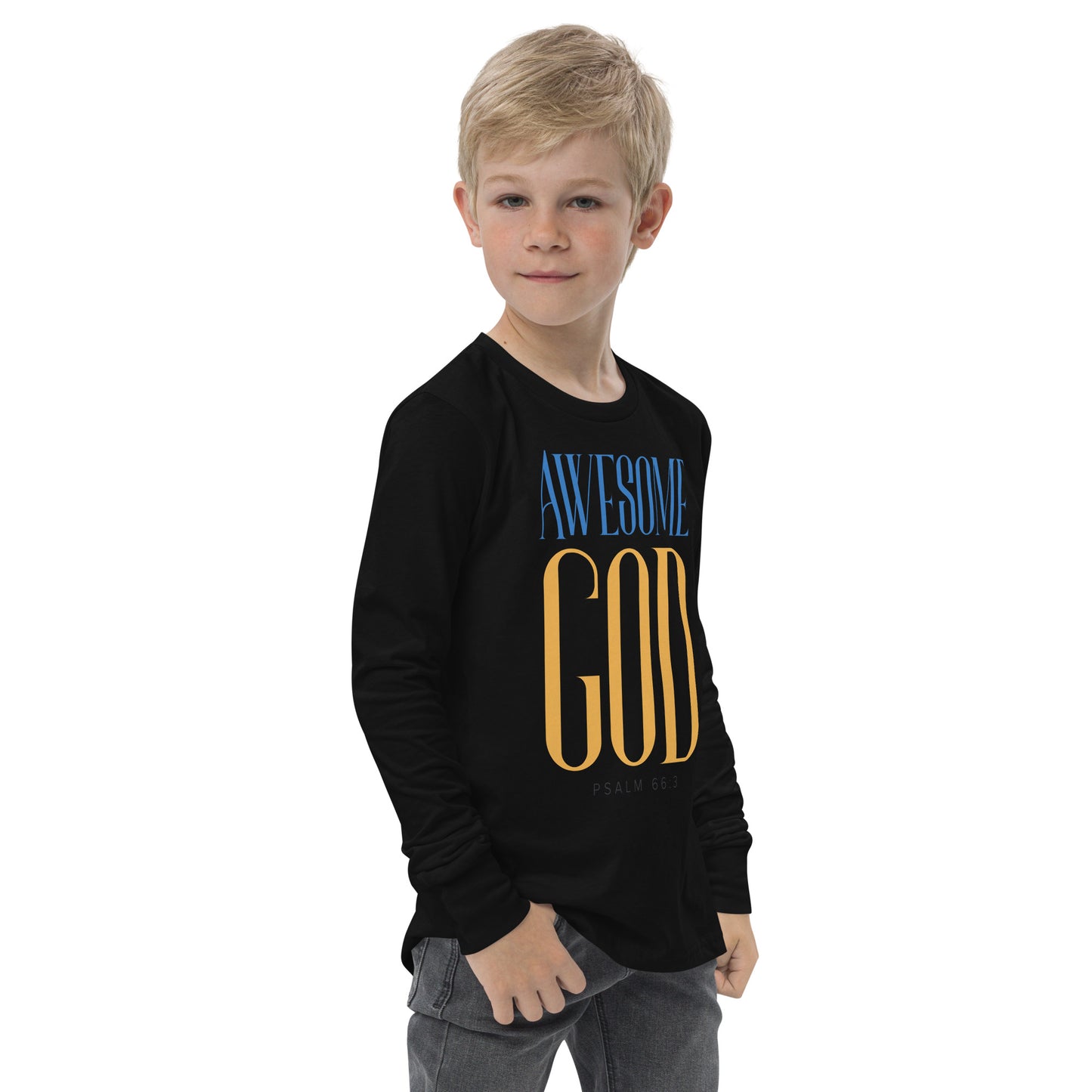 Awesome God Youth Long Sleeve Tee