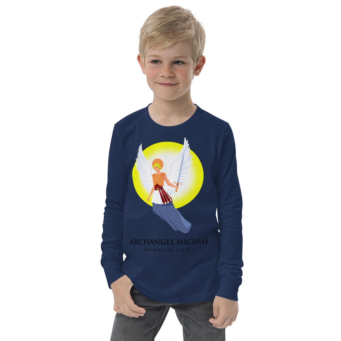 Archangel Michael Youth Long Sleeve Tee
