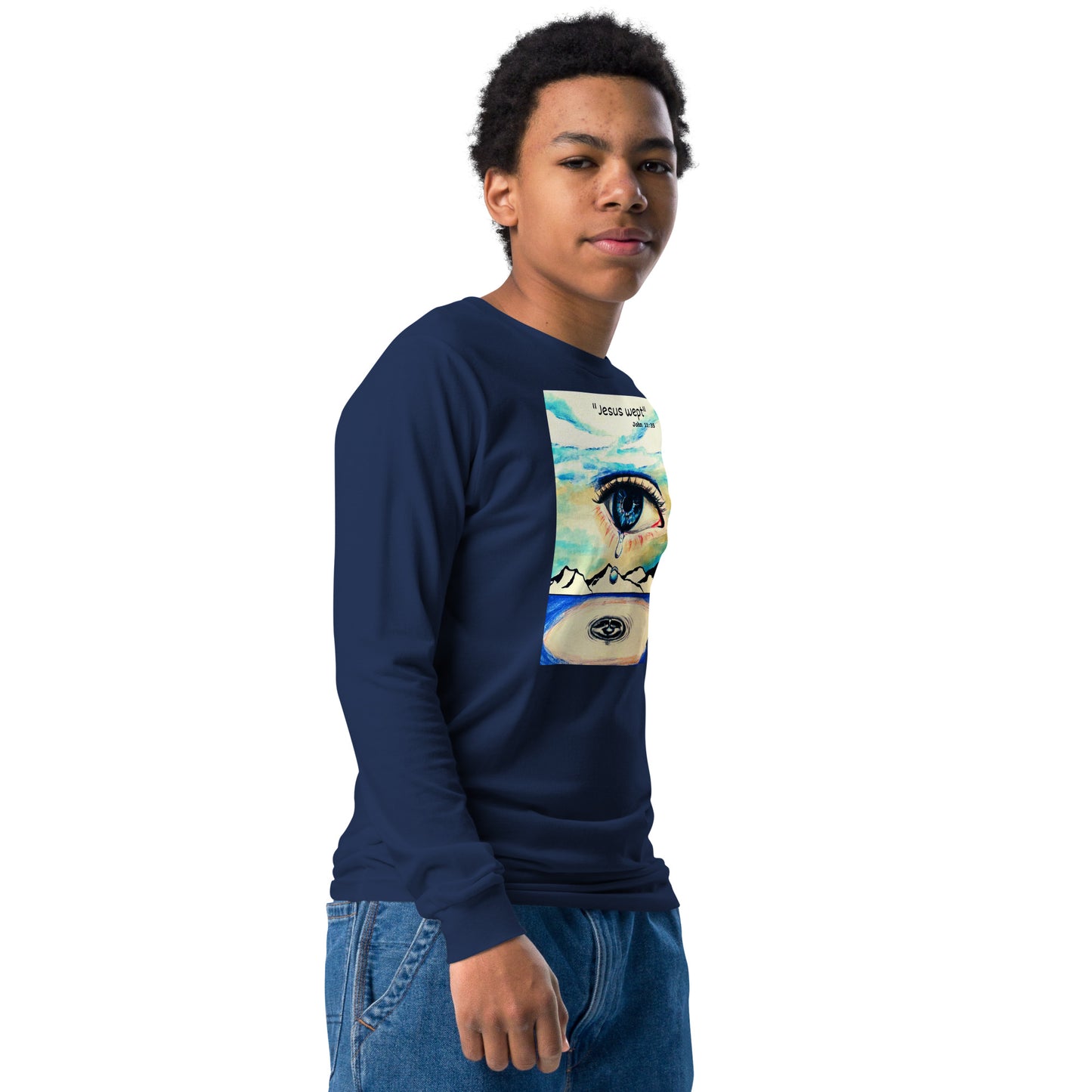 Jesus Wept Unisex Youth Long Sleeve Tee