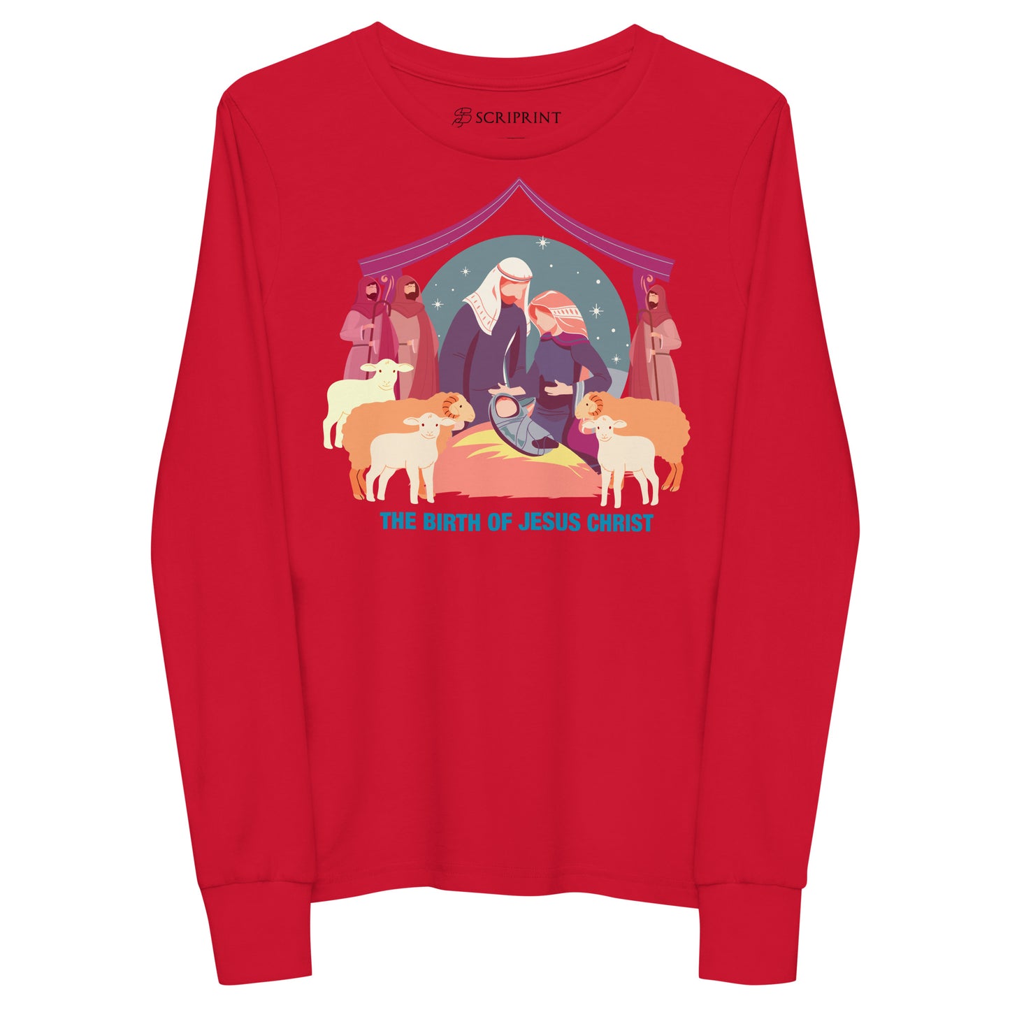 The Birth of Jesus Christ Youth Long Sleeve Tee
