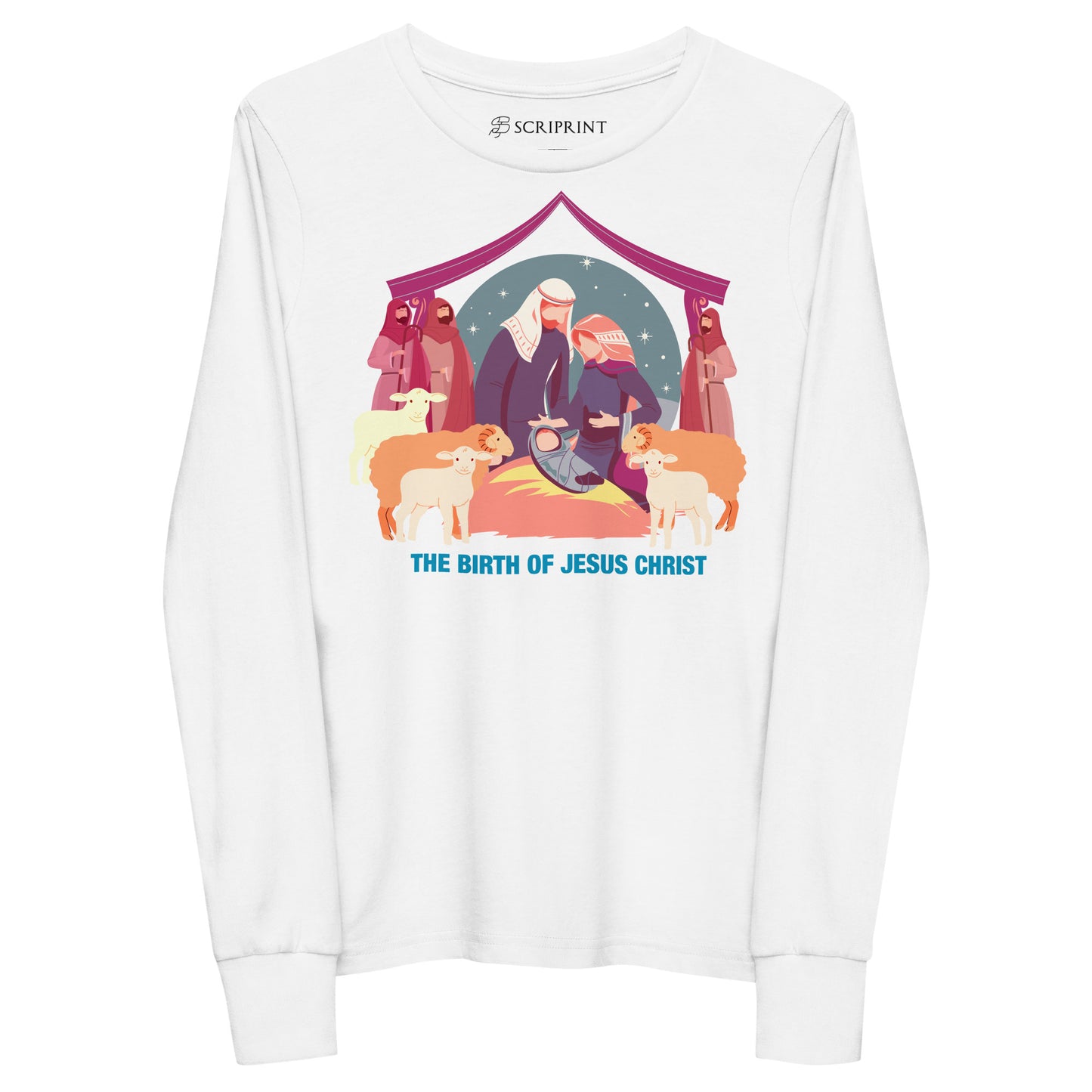 The Birth of Jesus Christ Youth Long Sleeve Tee