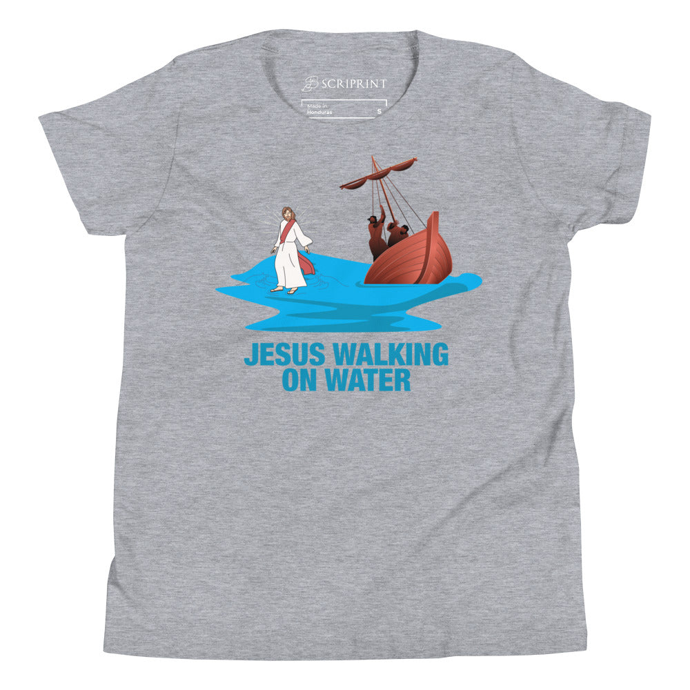 Jesus Walking on Water Youth Short Sleeve T-Shirt