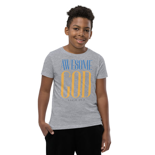 Awesome God Youth Short Sleeve T-Shirt