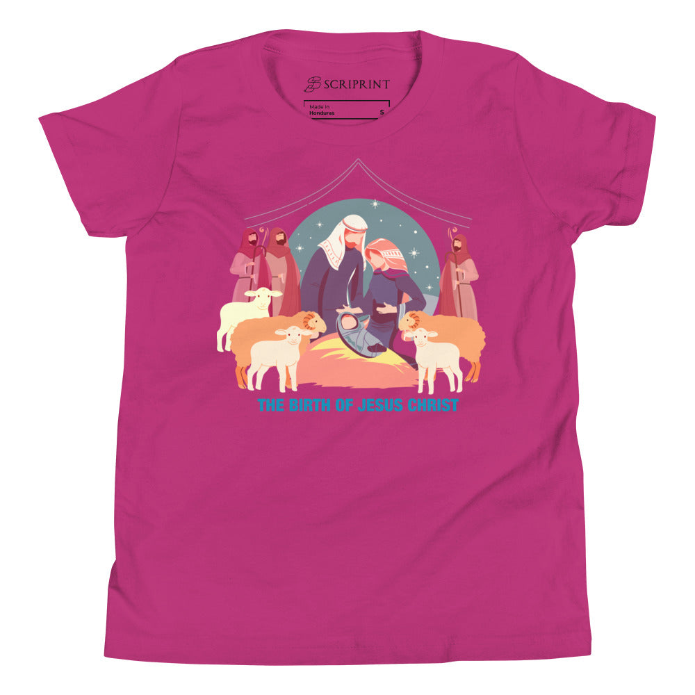 The Birth of Jesus Christ Youth Short Sleeve T-Shirt