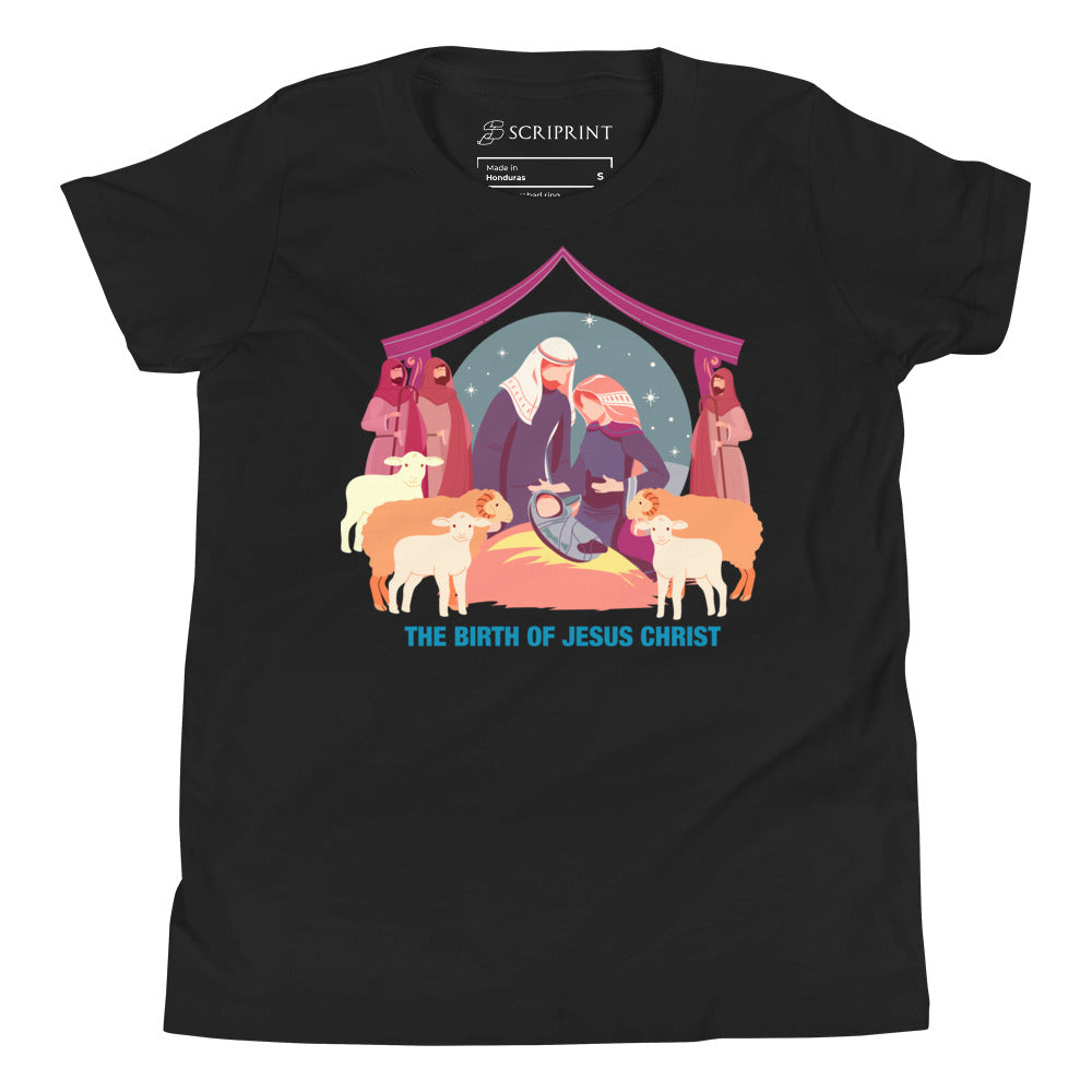 The Birth of Jesus Christ Youth Short Sleeve T-Shirt