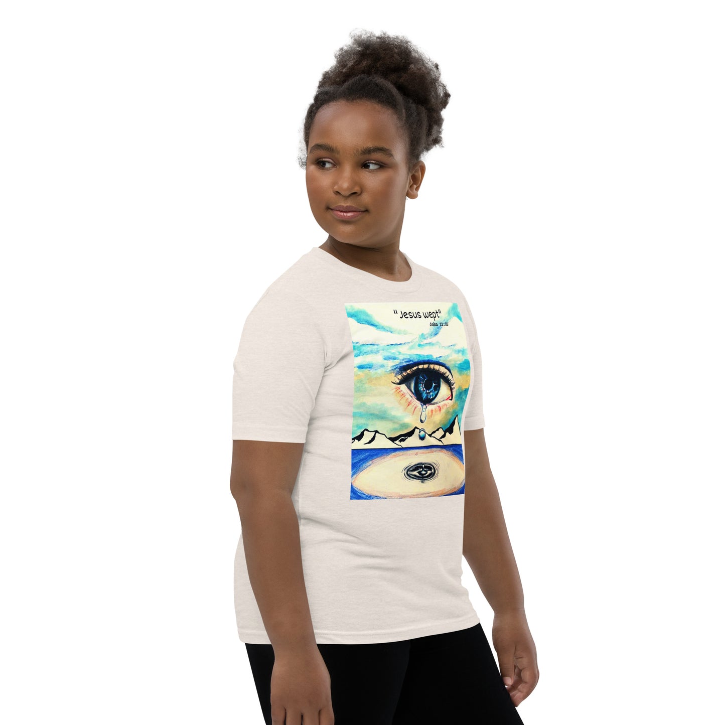 Jesus Wept Unisex Youth Short Sleeve T-Shirt