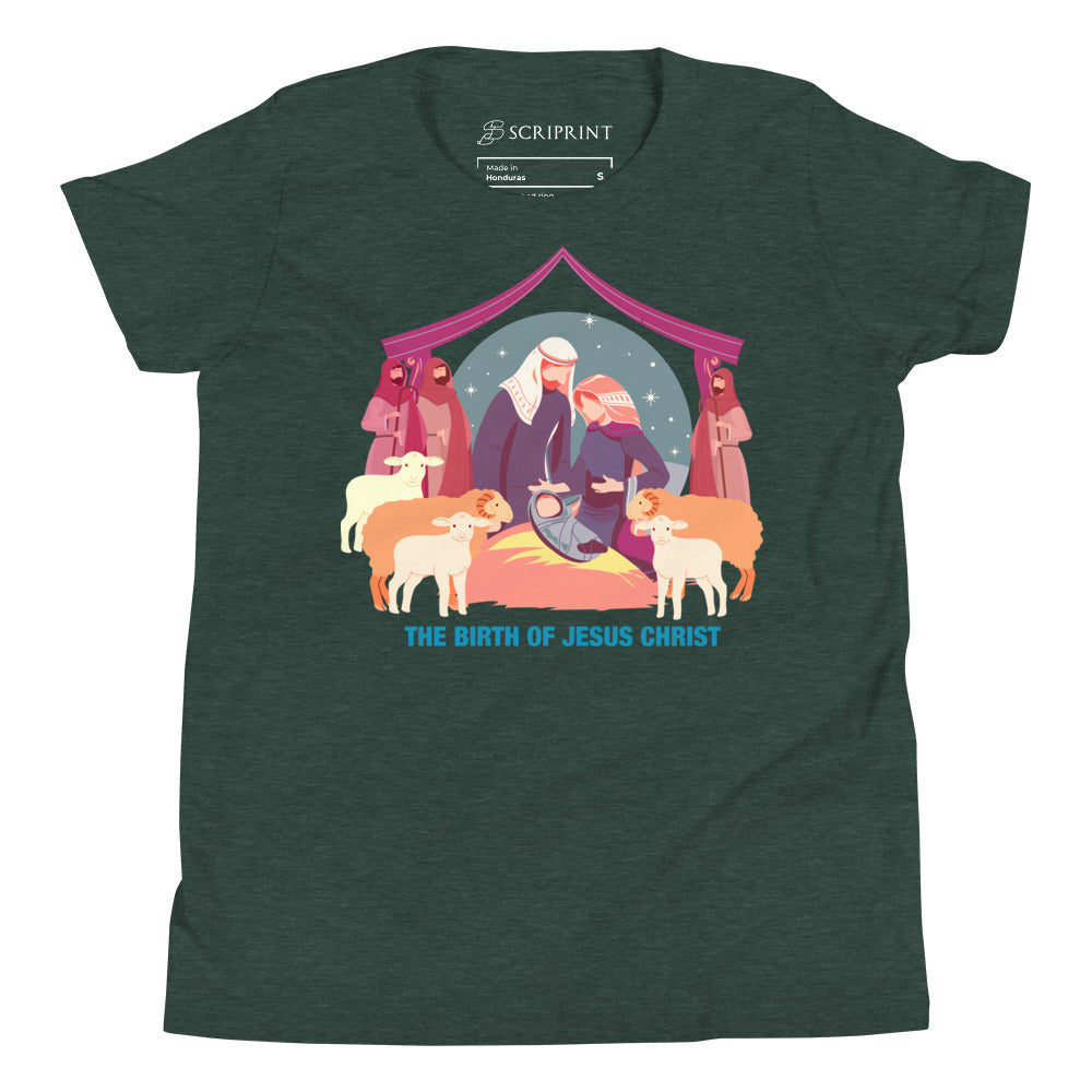 The Birth of Jesus Christ Youth Short Sleeve T-Shirt