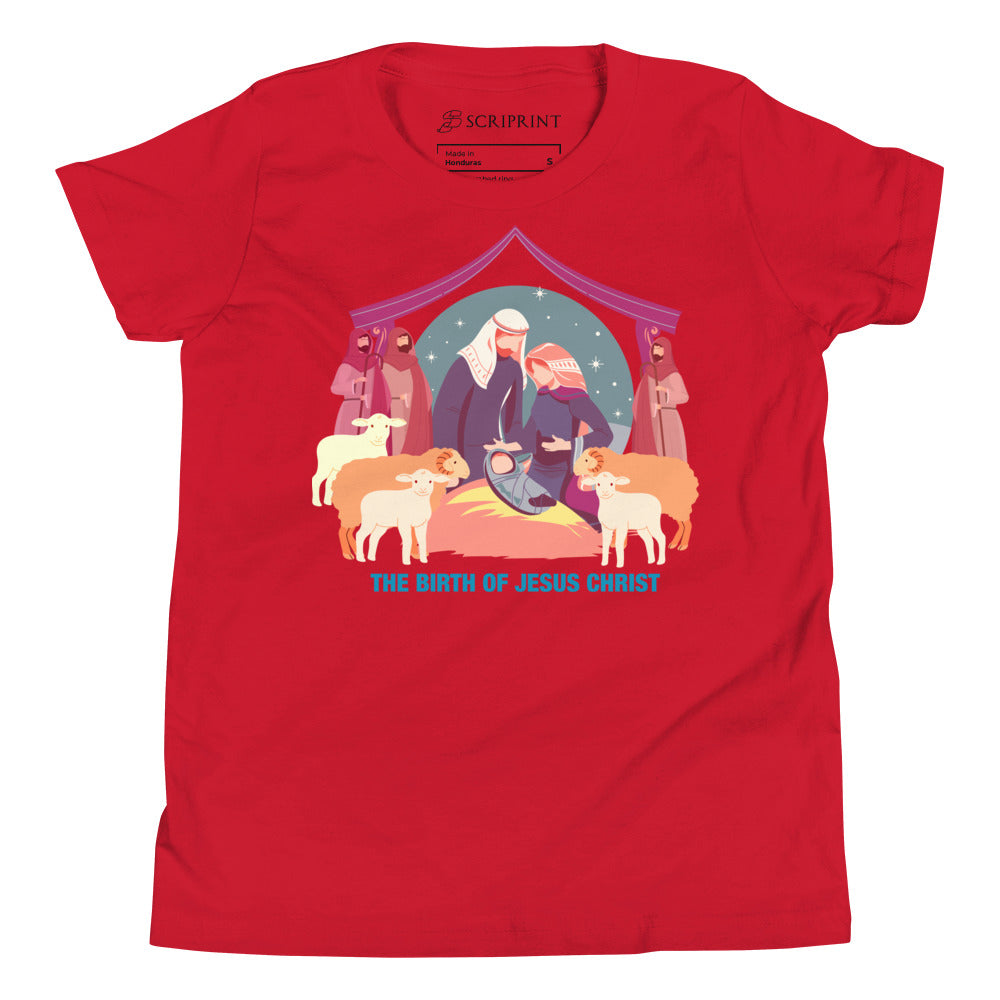 The Birth of Jesus Christ Youth Short Sleeve T-Shirt