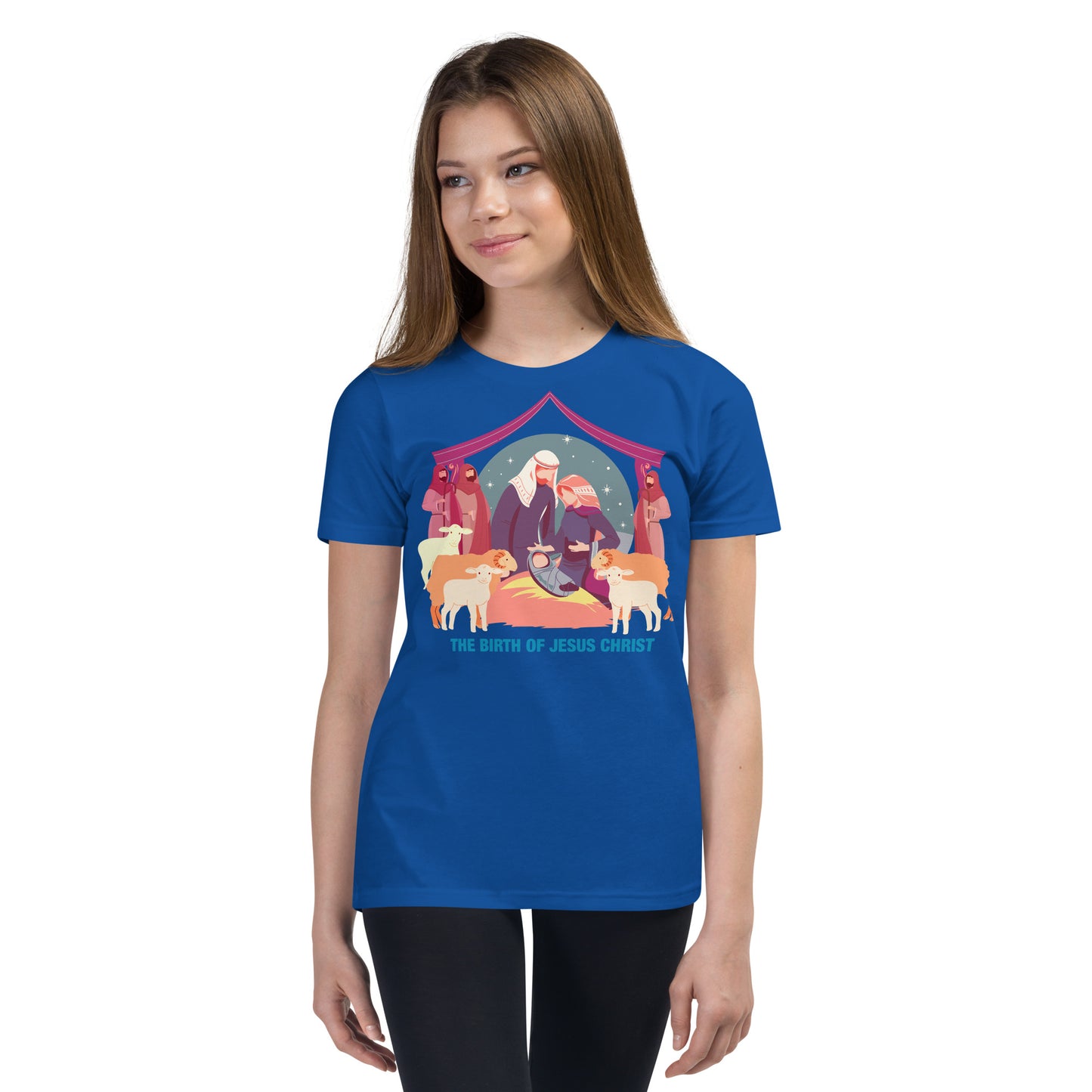 The Birth of Jesus Christ Youth Short Sleeve T-Shirt